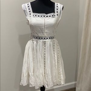 White free people short dress